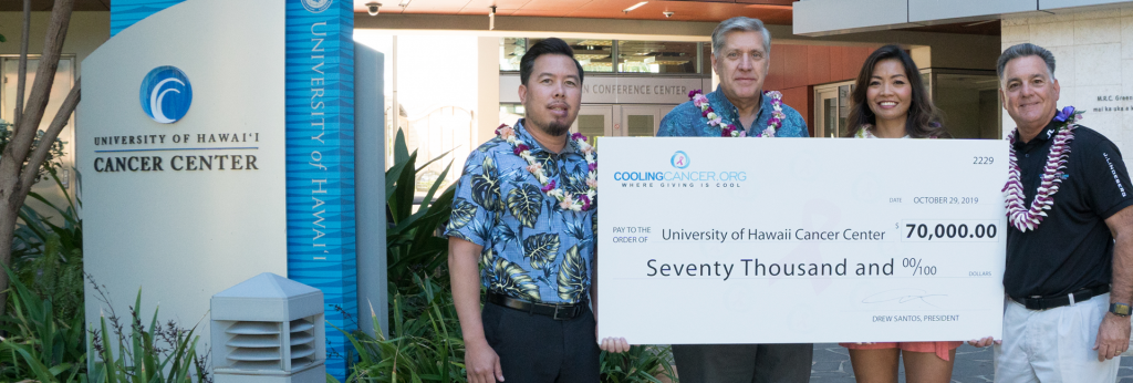 Cooling Cancer donation presentation in 2019